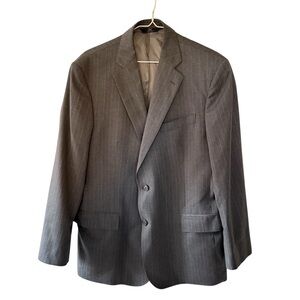 Brooks Brothers 346 Grey Pinstripe Wool Blazer Suit Jacket Men’s 42S Two Button